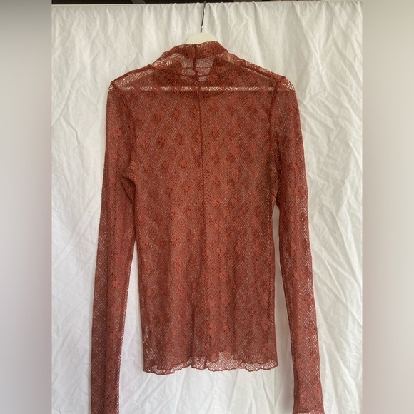 Free People Double Layer Tribeca Sweet Memories Lace Shirt Size Large - Picture 10 of 11
